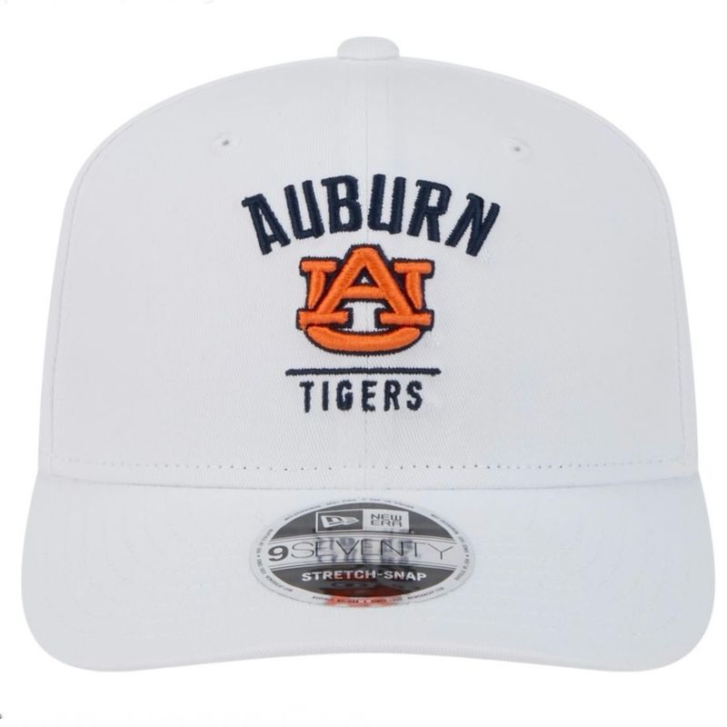 Auburn Tigers Men's White New Era NCAA 9Seventy Stretch-Snap Hat