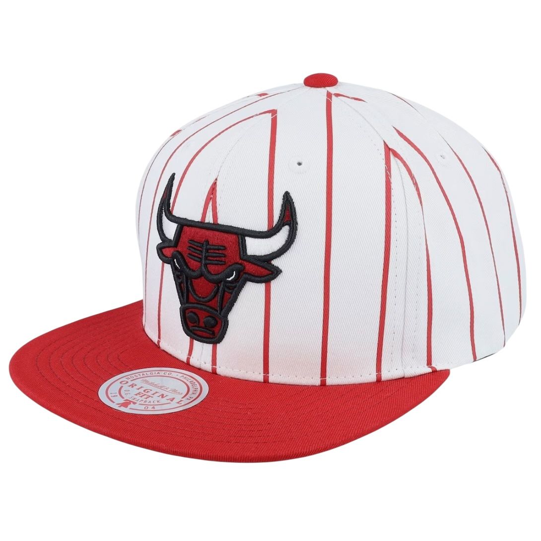 Chicago Bulls Men’s NBA Retro Pinstripe Mitchell & Ness Snapback Hat