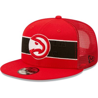 Atlanta Hawks Men's Red Tonal Band New Era 9Fifty Snapback Hat