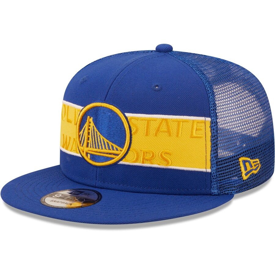 Golden State Warriors Men's Blue Tonal Band New Era 9Fifty Snapback Hat