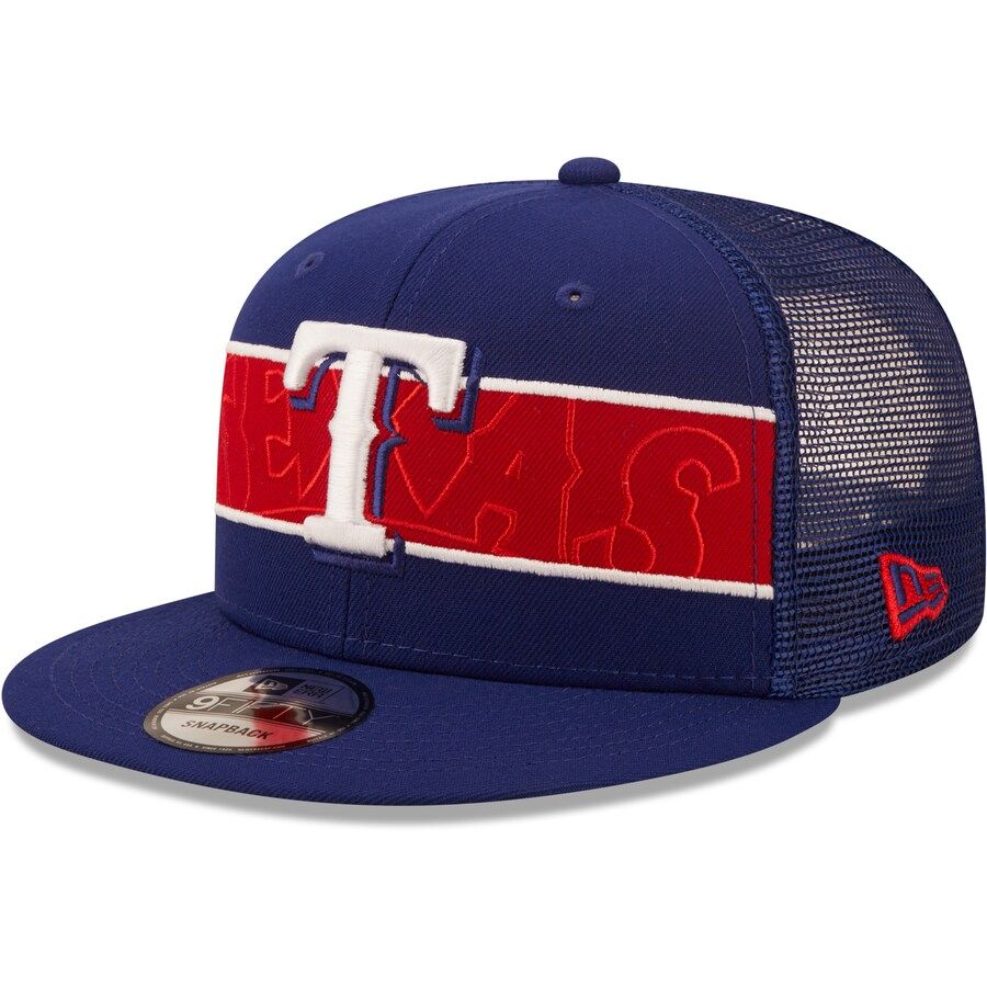 Texas Rangers Men's Blue Tonal Band New Era 9Fifty Snapback Hat