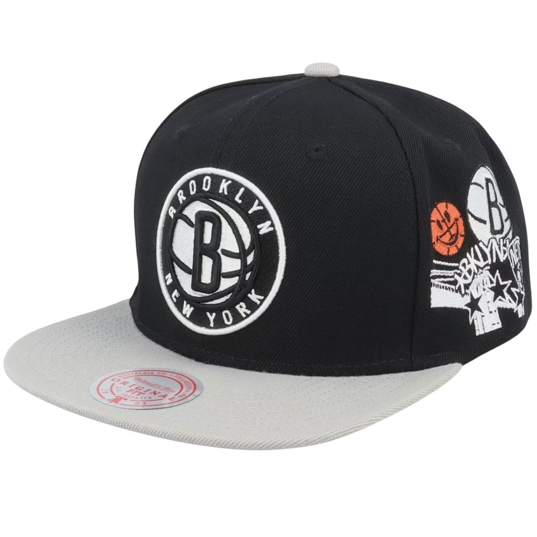 Brooklyn Nets Men's NBA Patch Overload Mitchell & Ness Snapback Hat