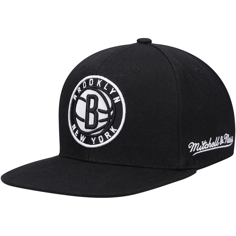 Brooklyn Nets Men’s English Dropback Mitchell & Ness Snapback Hat