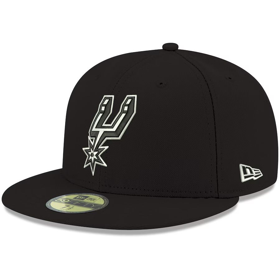 San Antonio Spurs Men's Black New Era 59Fifty Fitted Hat