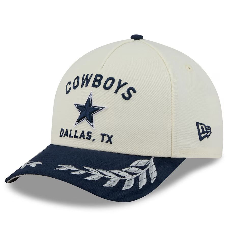 Dallas Cowboys Men’s New Era Cream/Navy 2025 NFL Draft 39THIRTY Flex Hat