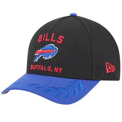 Buffalo Bills Men’s New Era Black/Blue 2025 NFL Draft M-Crown 9Forty Snapback Hat