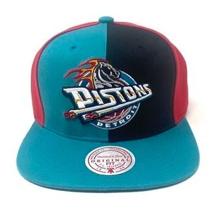 Detroit Pistons Men’s Mitchell & Ness Pinwheel Snapback Adjustable Hat