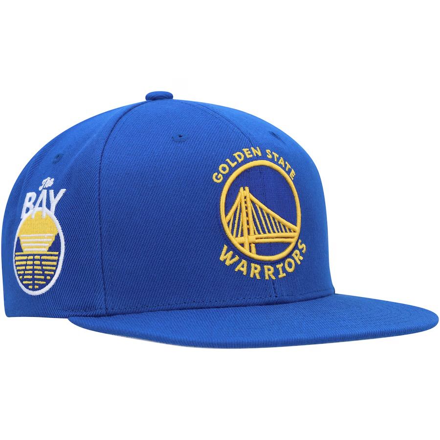 Golden State Warriors Men’s Mitchell & Ness NBA Side Core 2.0 Snapback Hat
