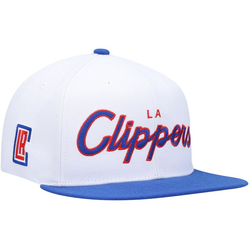 Los Angeles Clippers Men’s Heritage Script Mitchell & Ness Snapback Hat