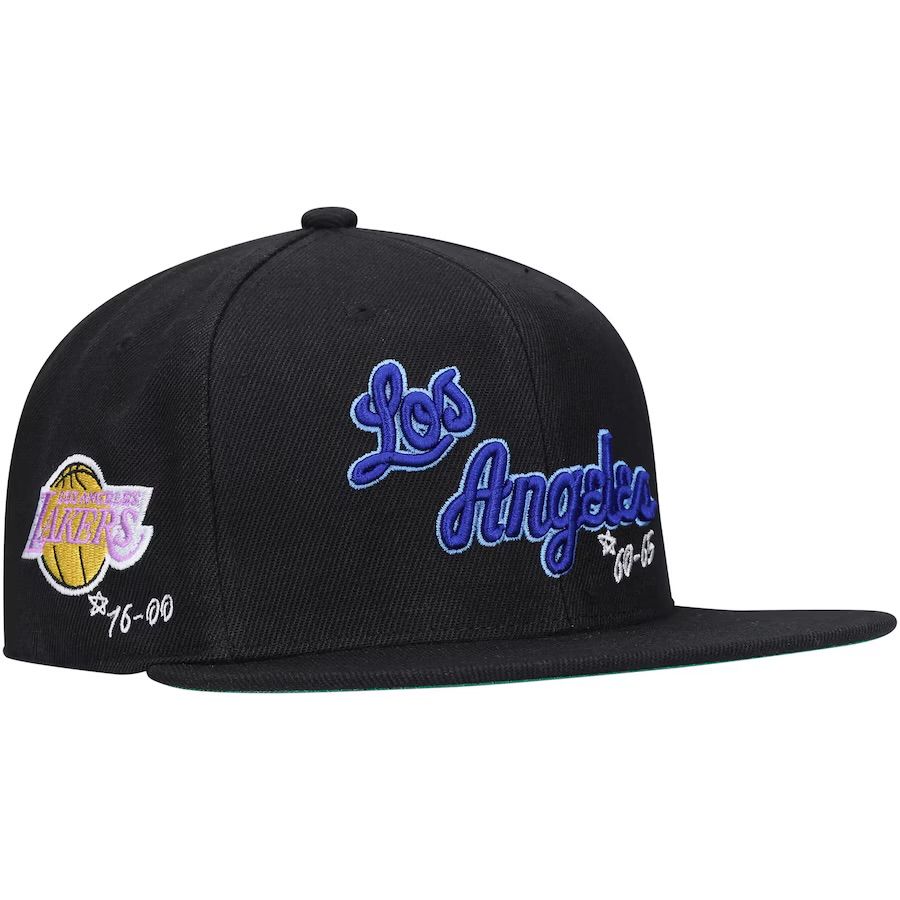 Los Angeles Lakers Men’s Mitchell & Ness Black Hardwood Classics Timeline Fitted Hat
