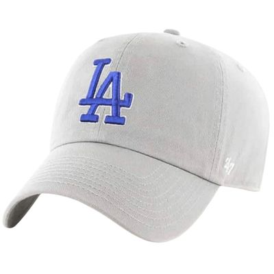 Los Angeles Dodgers Men's Gray 47 Brand Clean Up Adjustable Hat