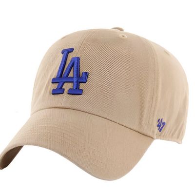 Los Angeles Dodgers Men's Khaki 47 Brand Clean Up Adjustable Hat