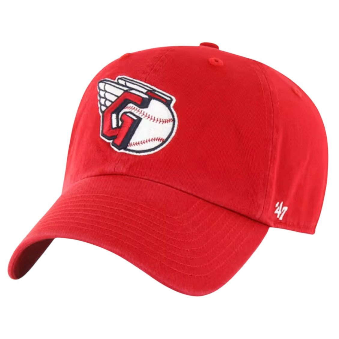 Cleveland Guardians Men’s Red Clean Up 47 Brand  Adjustable Hat