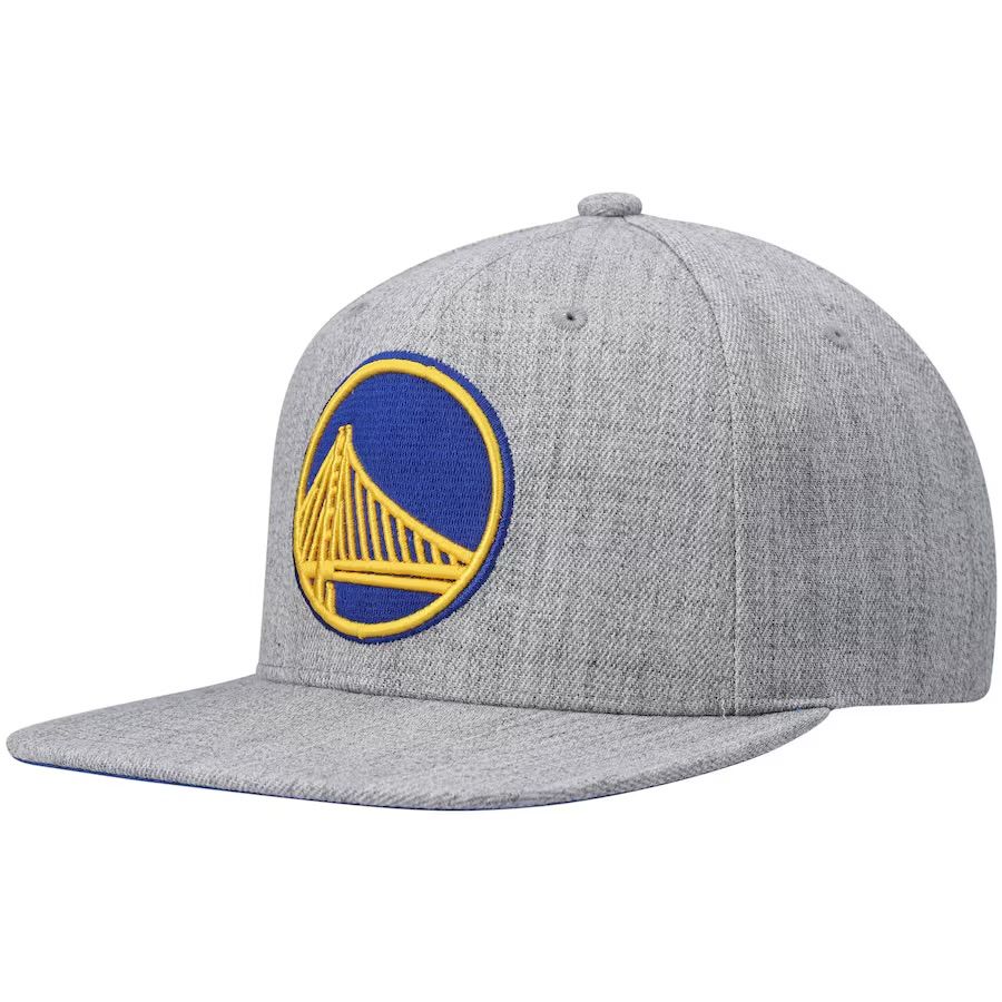 Golden State Warriors Men’s Heather Grey 2.0 Mitchell & Ness Team Snapback Hat