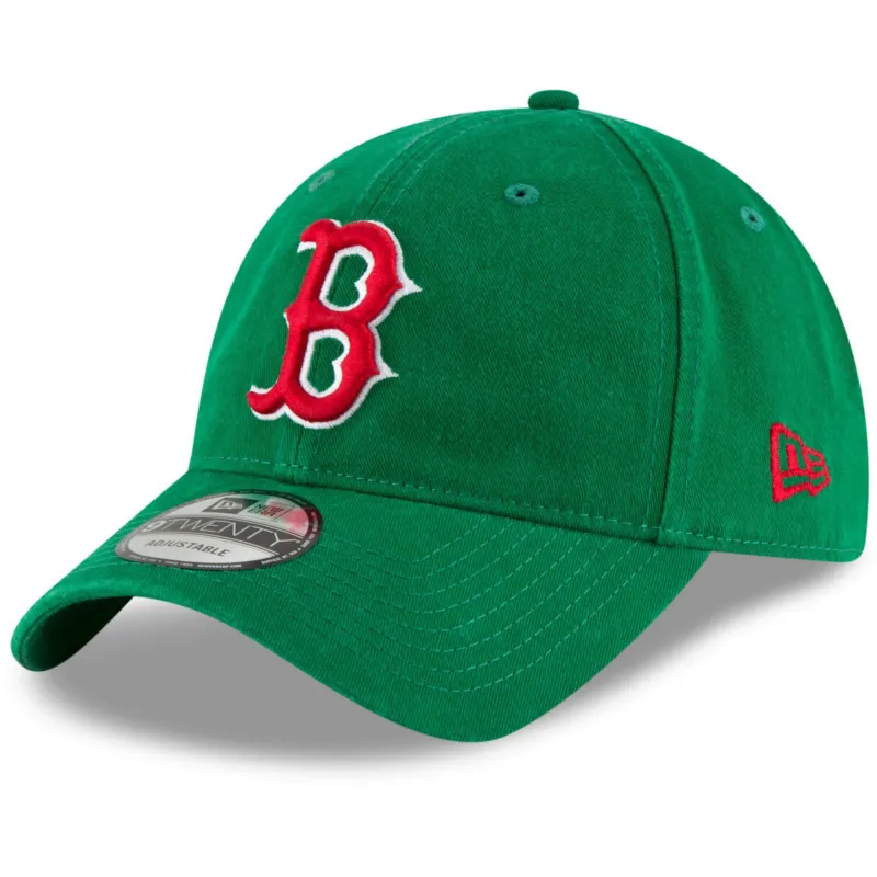 Boston Red Sox Men's Green New Era 9Twenty Adjustable Hat
