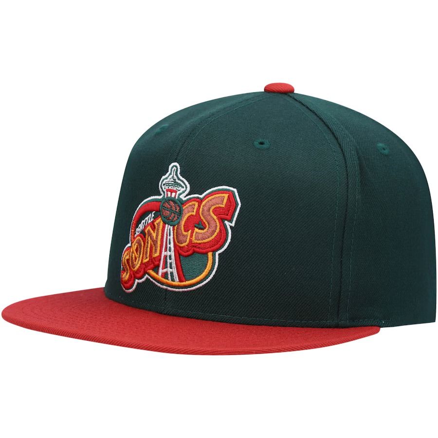 Seattle SuperSonics Men’s Wool 2-Tone Mitchell & Ness NBA Snapback Hat