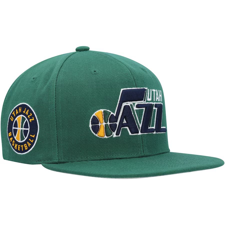 Utah Jazz Men’s Mitchell & Ness NBA Side Core 2.0 Snapback Hat