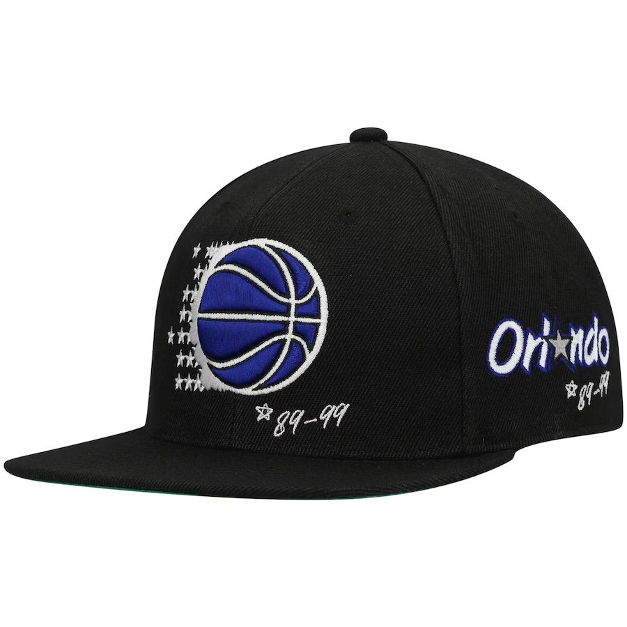Orlando Magic Men’s Mitchell & Ness Black Hardwood Classics Timeline Fitted Hat