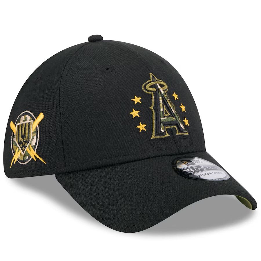Los Angeles Angels Men's Armed Forces New Era 39Thirty Flex Fit Hat
