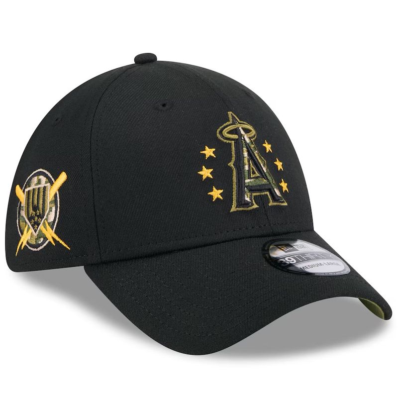 Los Angeles Angels Men's Armed Forces New Era 39Thirty Flex Fit Hat