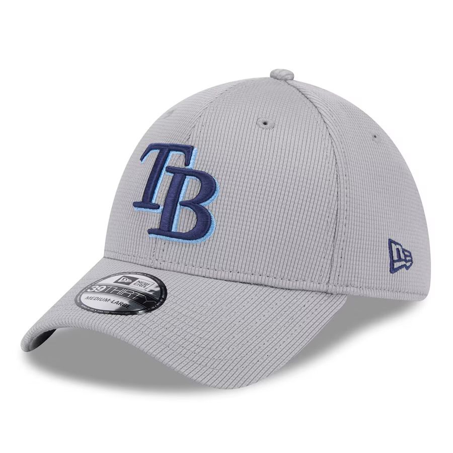 Tampa Bay Rays Men's Grey Active New Era 39Thirty Flex Fit Hat