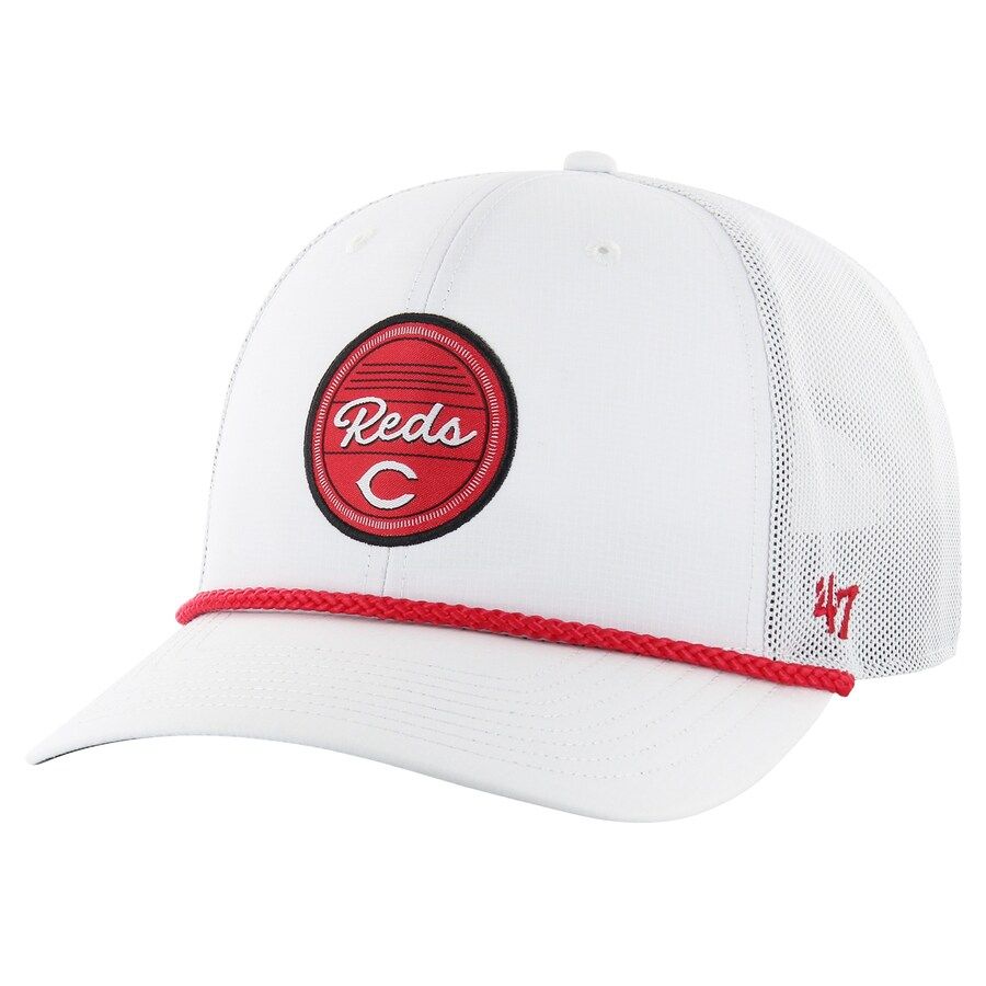 Cincinnati Reds Men’s 47 White Rope Trucker Adjustable Hat