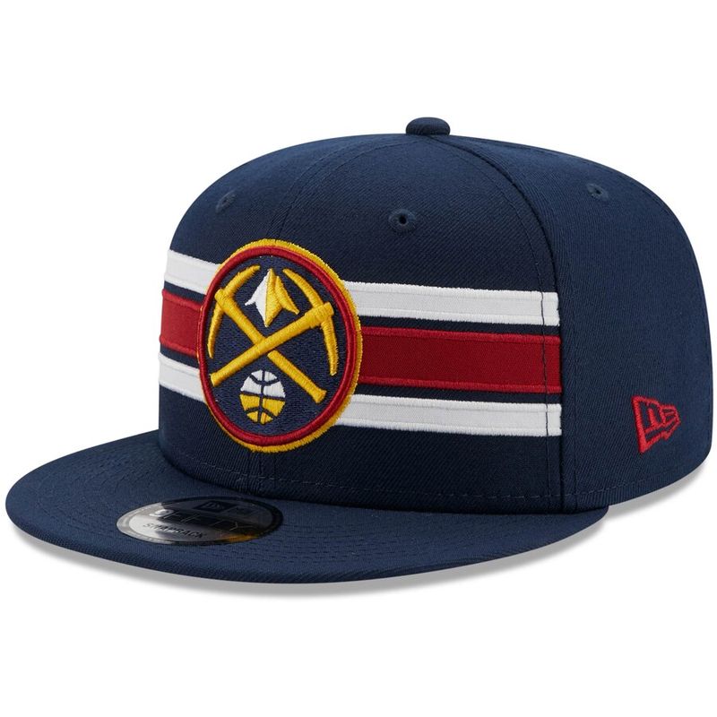 Denver Nuggets Men’s Navy Strike New Era 9Fifty Snapback Hat