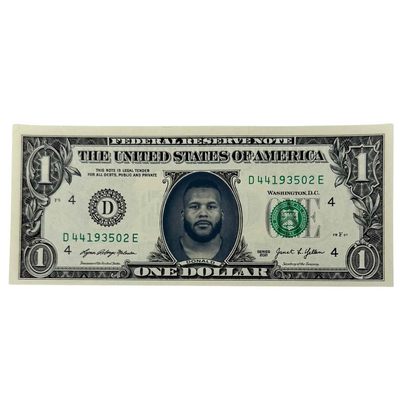 Aaron Donald Famous Face Dollar Bill