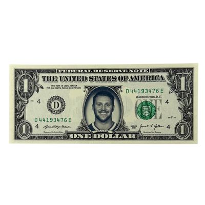 Josh Allen Famous Face Dollar Bill