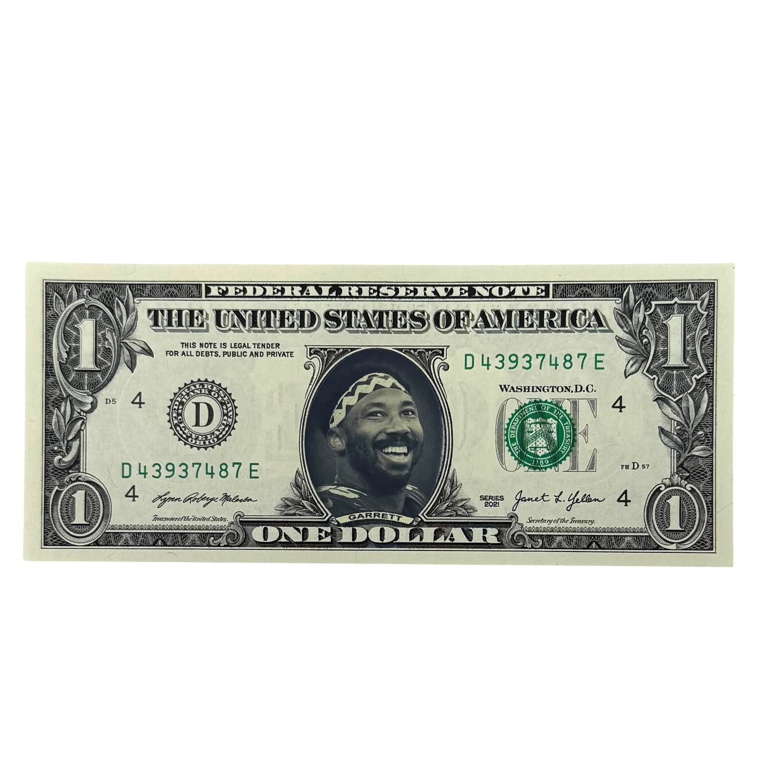 Myles Garrett Famous Face Dollar Bill