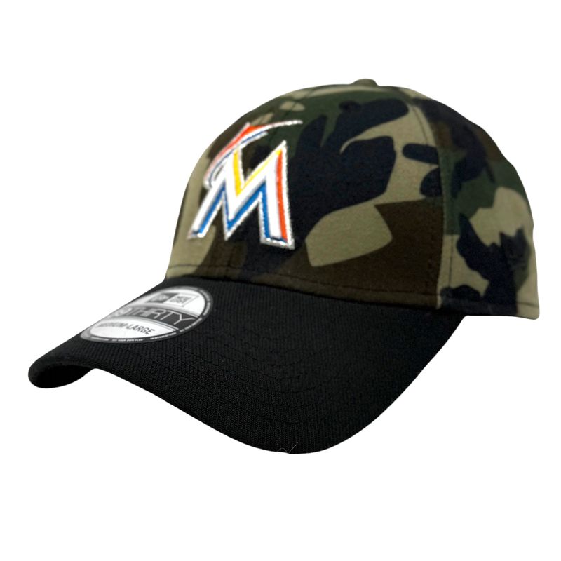 Miami Marlins Men's New Era Camo 39Thirty Flex Fit Hat