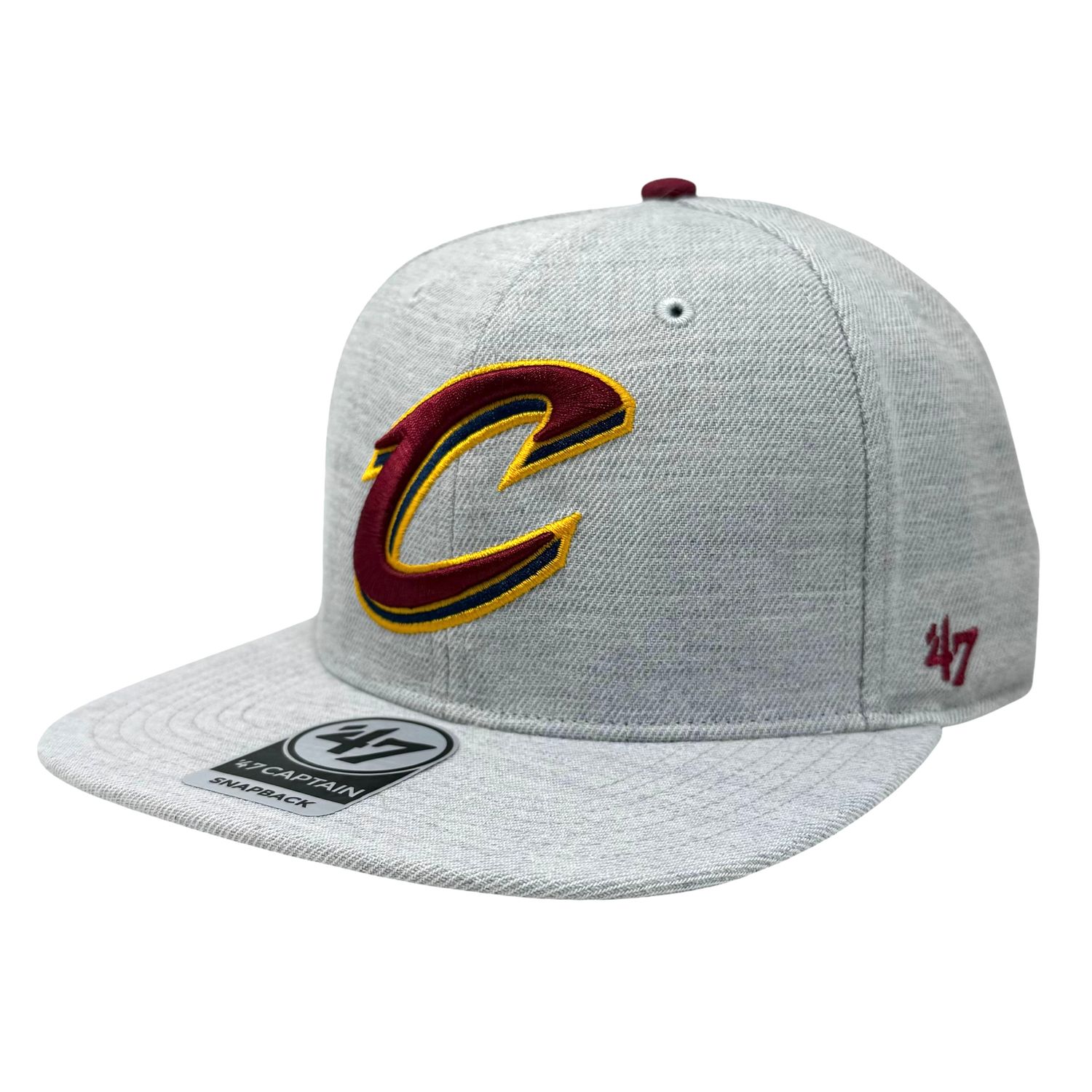 Cleveland Cavaliers Men’s Heathered Grey 47 Brand Captain Snapback Hat