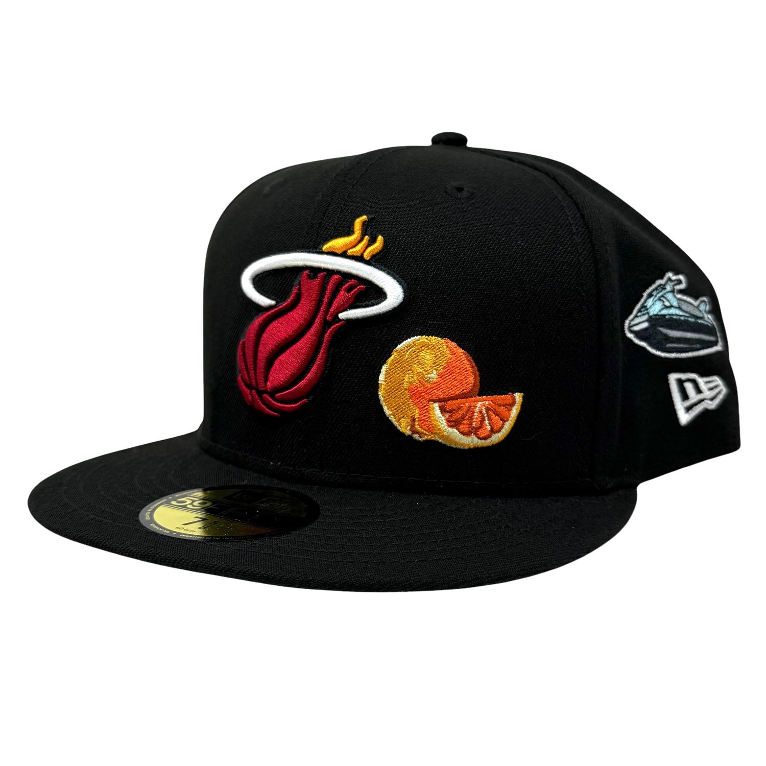 Miami Heat City Cluster Patch Men’s New Era 59Fifty Fitted Hat