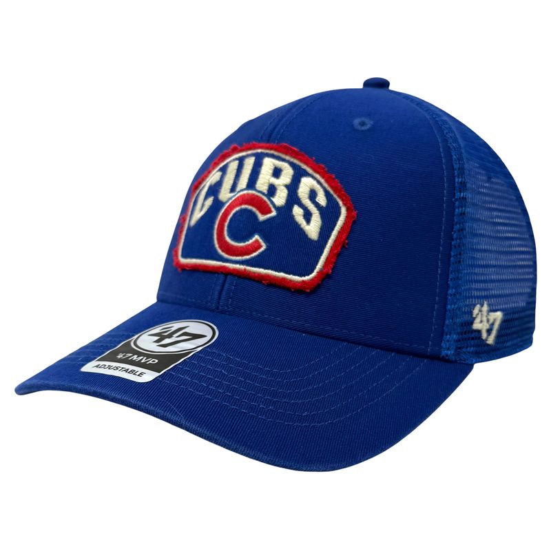 Chicago Cubs Men's Distressed Patch 47 Brand MVP Adjustable Hat