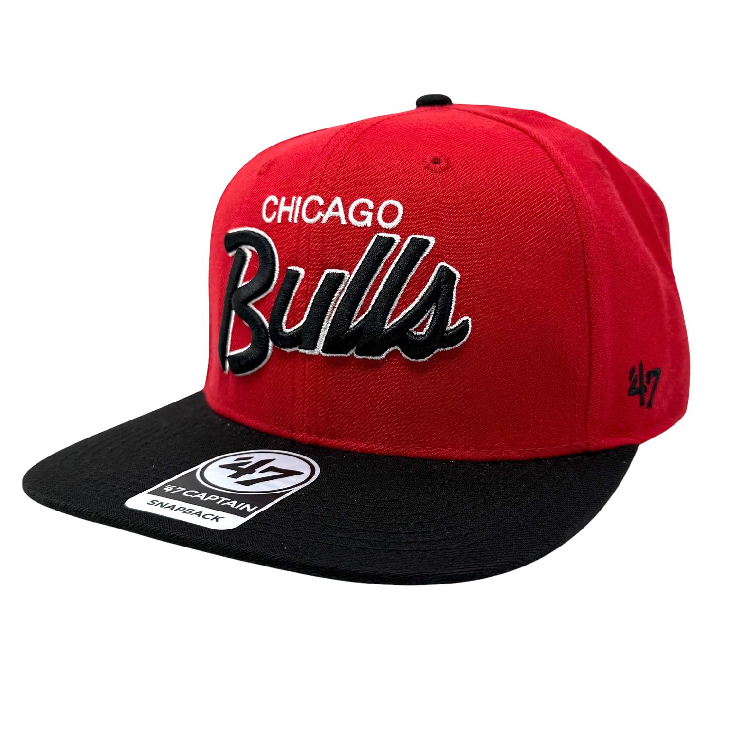 Chicago Bulls Men’s Crosstown Script 47 Brand Captain Snapback Hat