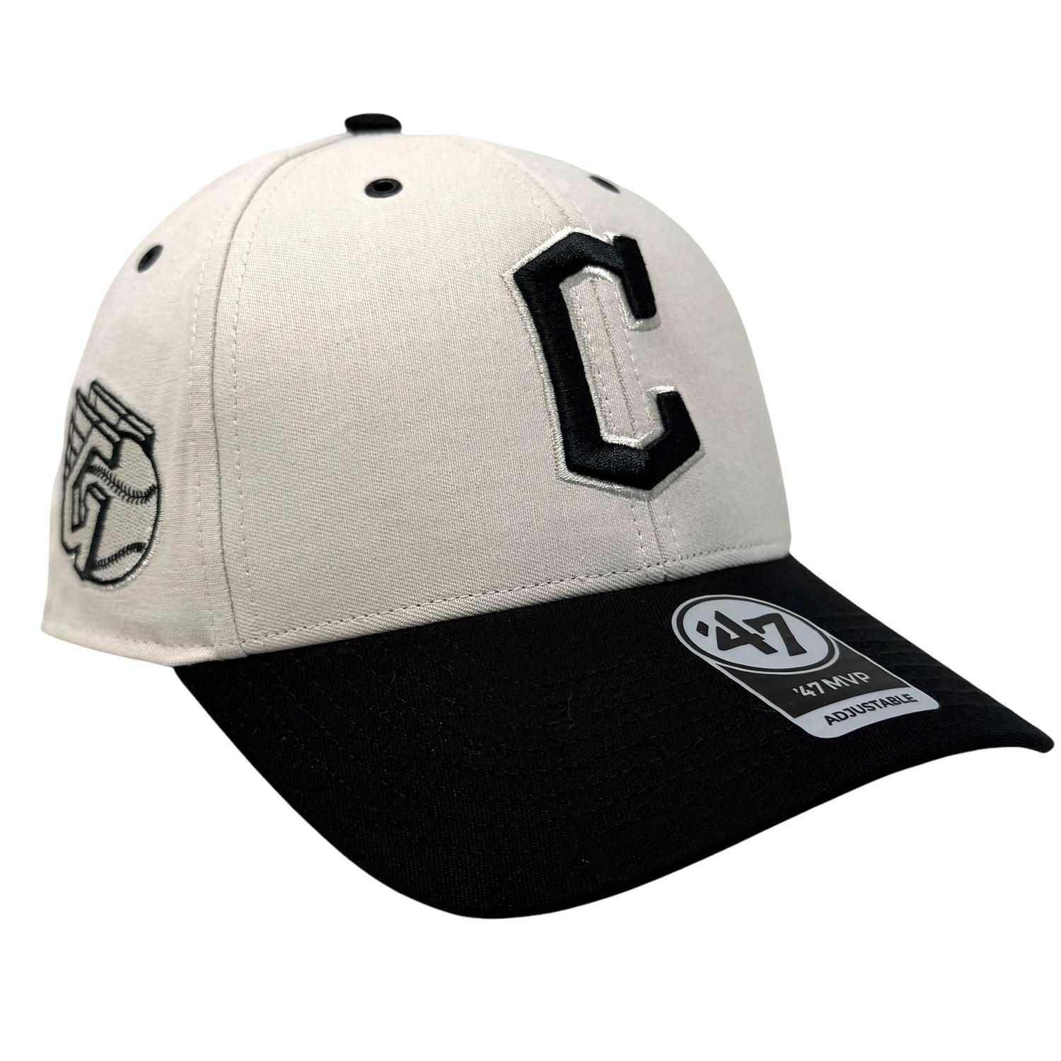 Cleveland Guardians Men's 47 Brand MVP Bone Adjustable Hat