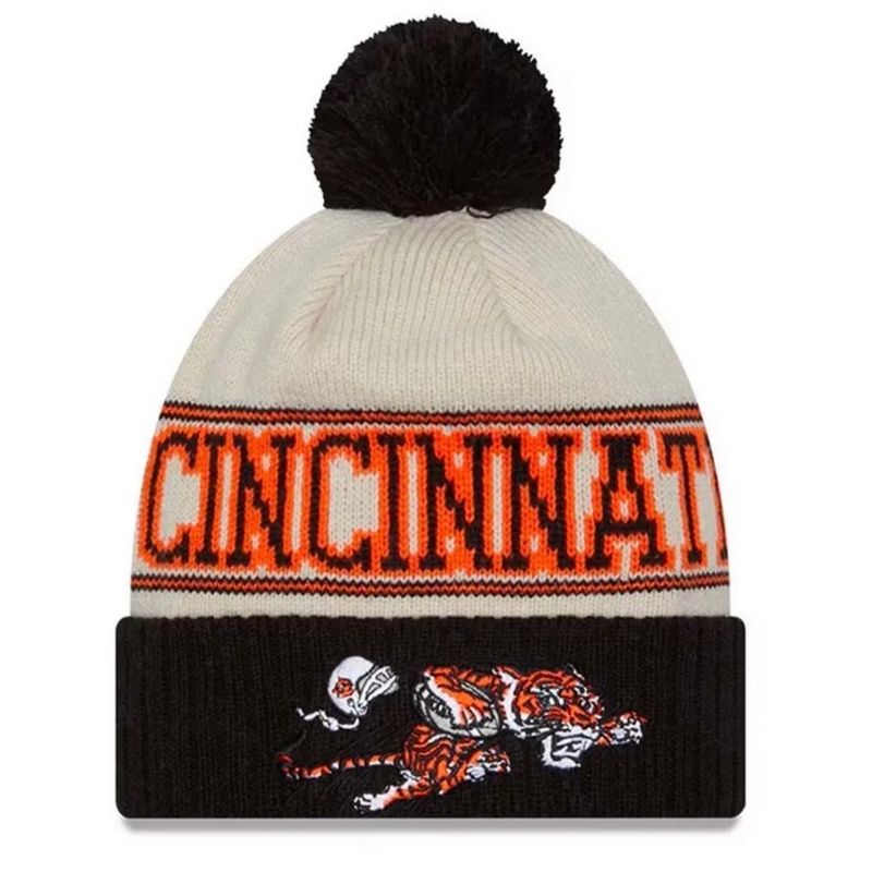 Cincinnati Bengals Men’s Historic New Era 2024 Knit Pom Hat Cincinnati Bengals Men’s Historic New Era 2024 Knit Pom Hat