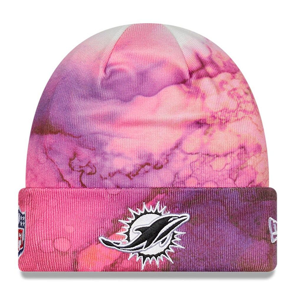 Miami Dolphins Men’s New Era Crucial Catch Cuffed Knit Hat