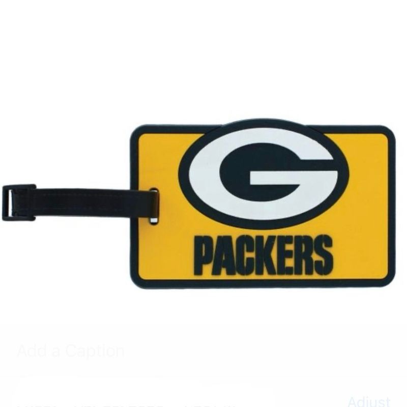 Green Bay Packers Rubber Luggage Tag Green Bay Packers Rubber Luggage Tag