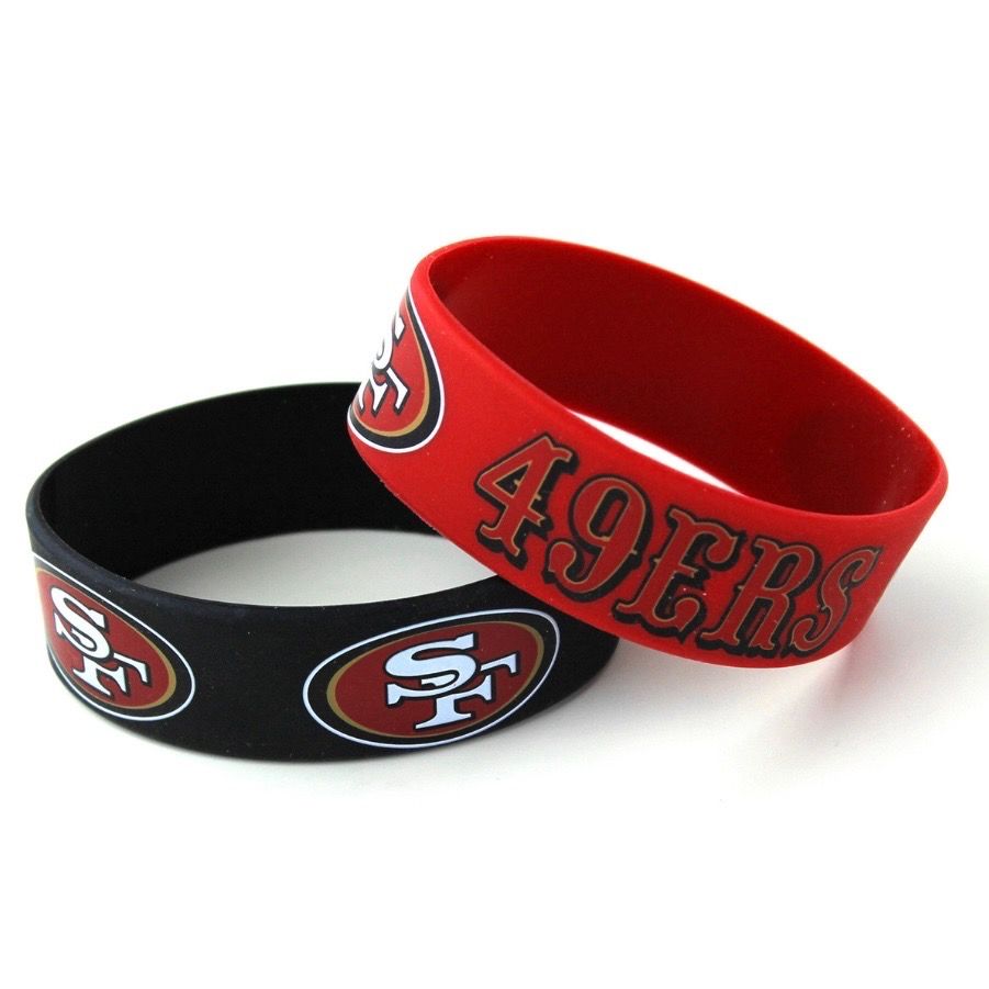 San Francisco 49ers Rubber Bulk Wrist Bands