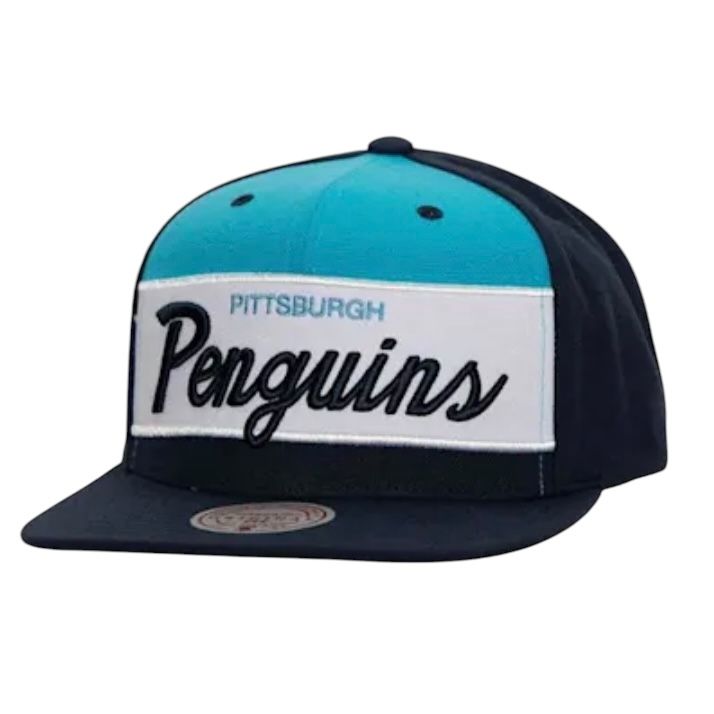 Pittsburgh Penguins Men’s Navy Blue Retro Sports Vintage Mitchell & Ness Snapback Hat