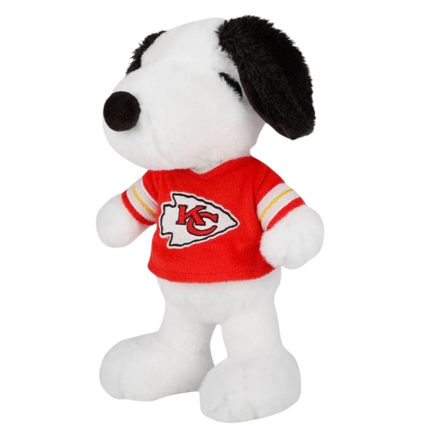 Kansas City Chiefs Snoopy Peanuts Team Jersey Plush