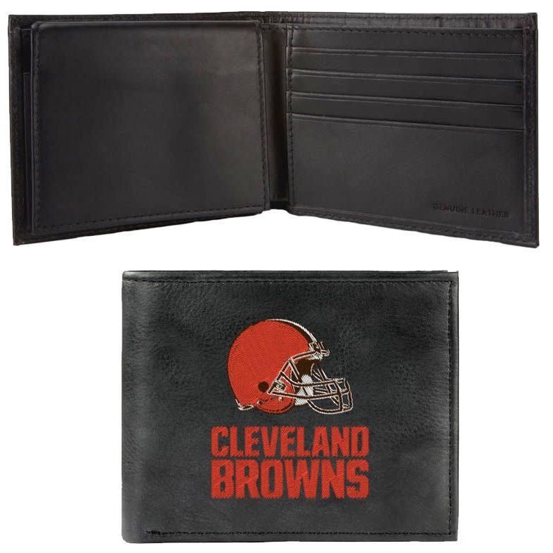 Cleveland Browns Leather Embroidered Billfold Wallet Cleveland Browns Leather Embroidered Billfold Wallet