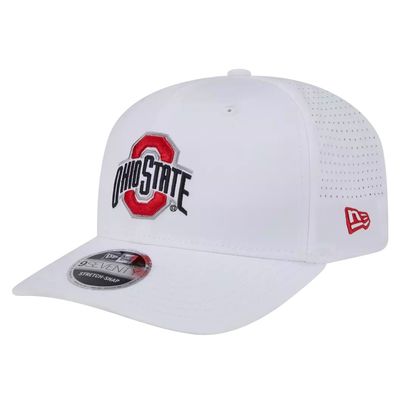 Ohio State Buckeyes Men's White Perform New Era NCAA 9Seventy Stretch-Snap Hat
