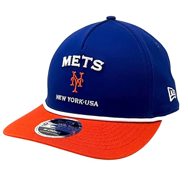 New York Mets Men’s Blue New Era 9FORTY M-Crown Rope Adjustable Hat