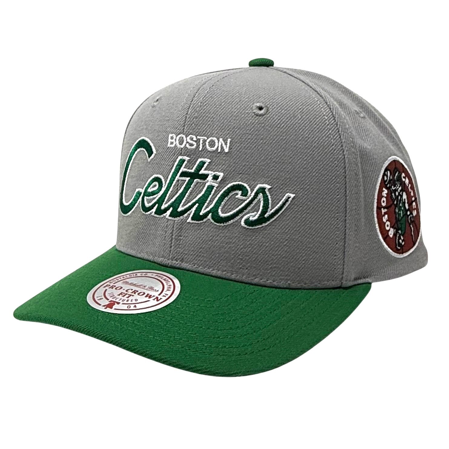 Boston Celtics Men's Mitchell & Ness Team Script 2.0 Snapback Hat
