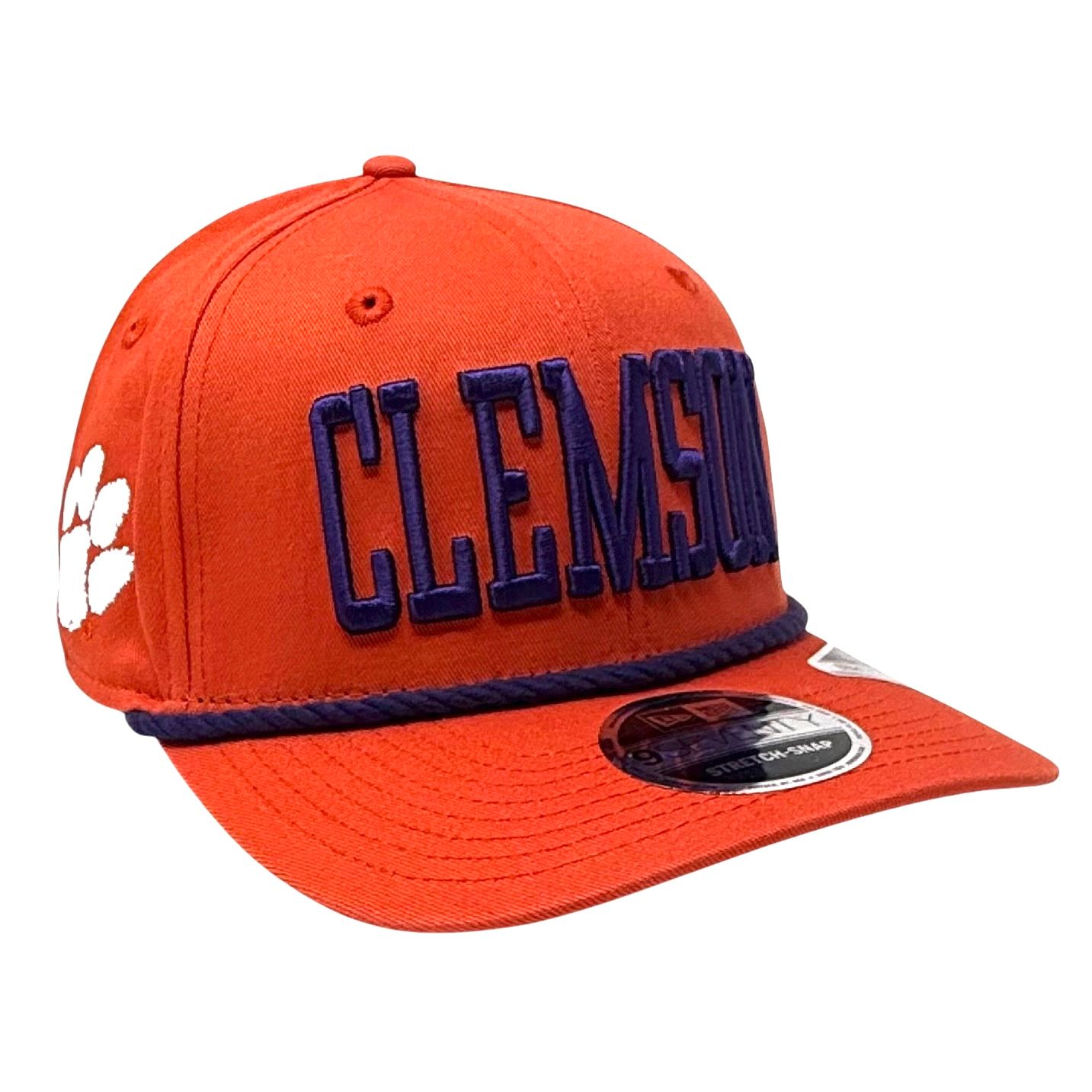 Clemson Tigers Men's Orange Wordmark New Era NCAA 9Seventy Stretch-Snap Hat