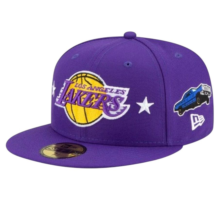 Los Angeles Lakers City Cluster Patch Men’s New Era 59Fifty Fitted Hat