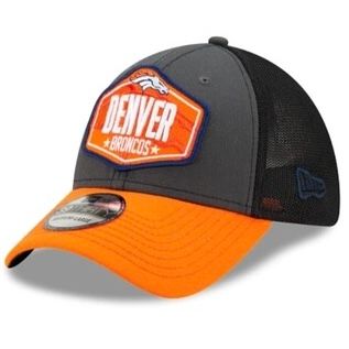 Denver Broncos Men’s New Era Black NFL Draft 39Thirty Fitted Trucker Hat