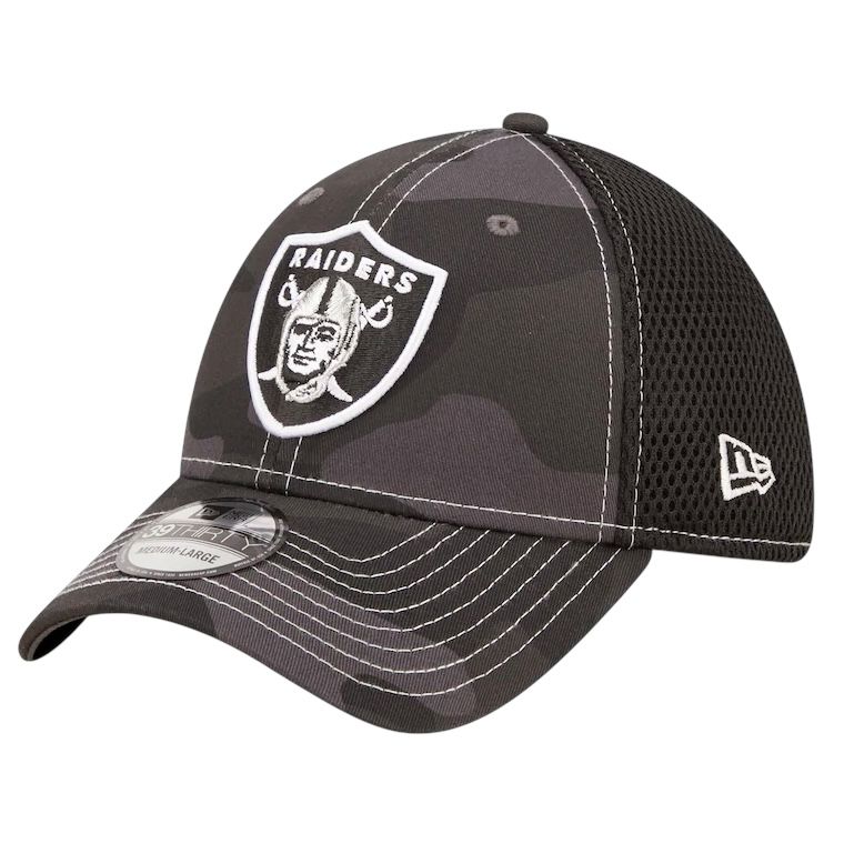 Las Vegas Raiders Men’s Black Camo New Era 39Thirty Flex Fit Hat